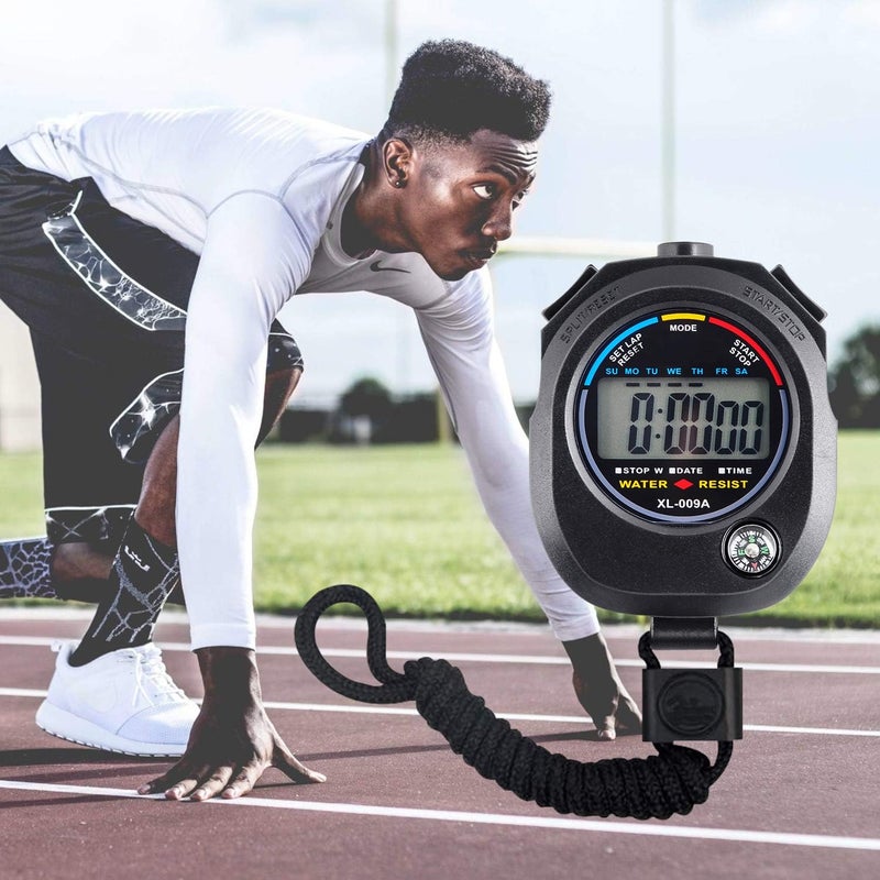 KingL Digital Stopwatch Timer - Interval Timer with Large Display (Stopwatch*10) - Image 3